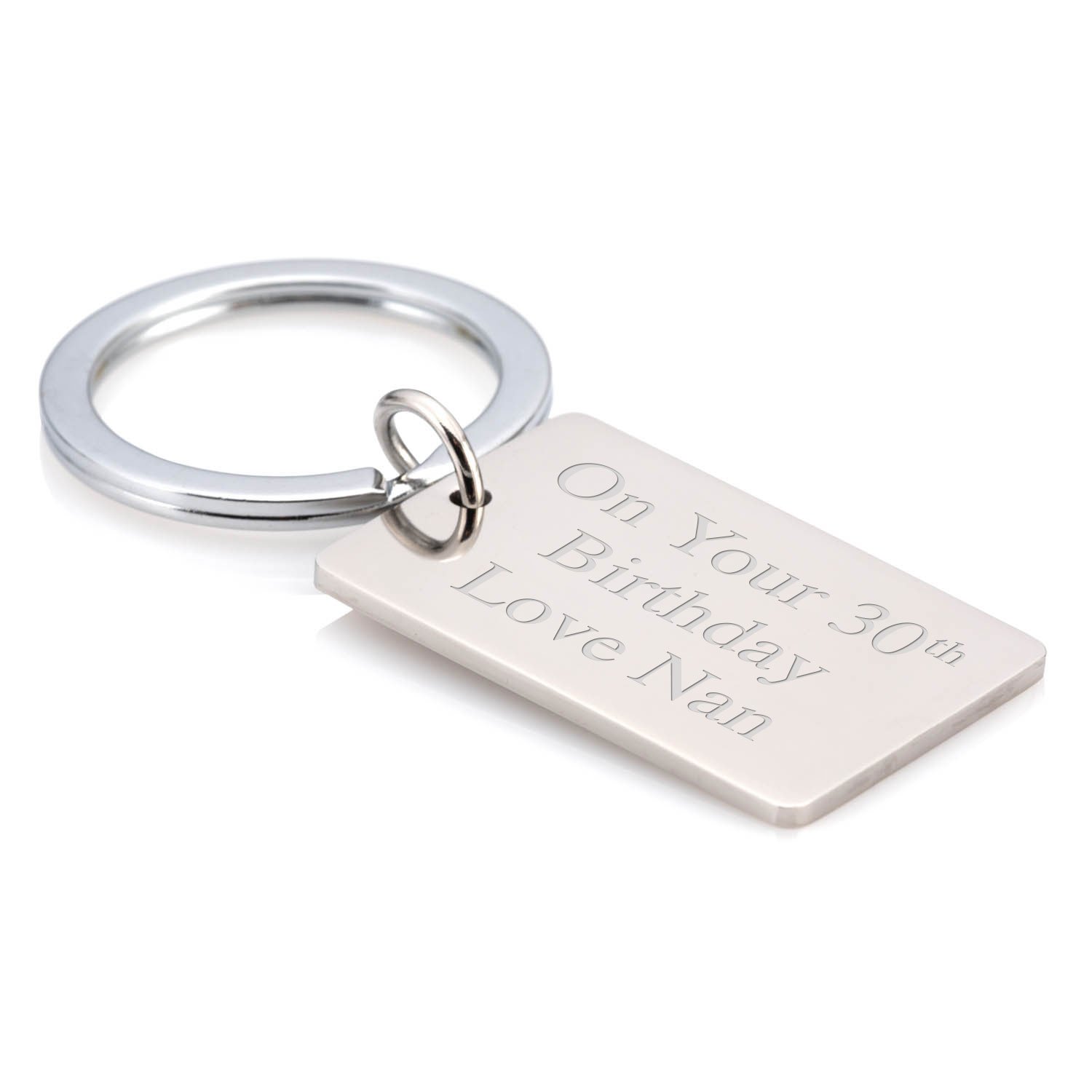 Strong Stainless Steel Rectangular Keyring